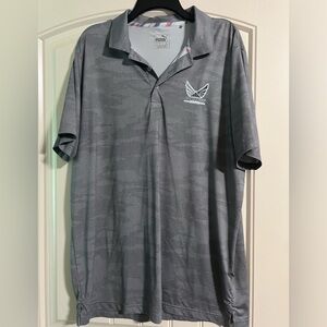 Puma golf shirt gray camo print Volition size large